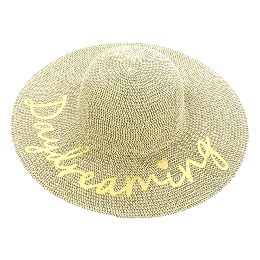 new STRAW HAT beach hat DAYDREAMING foil print